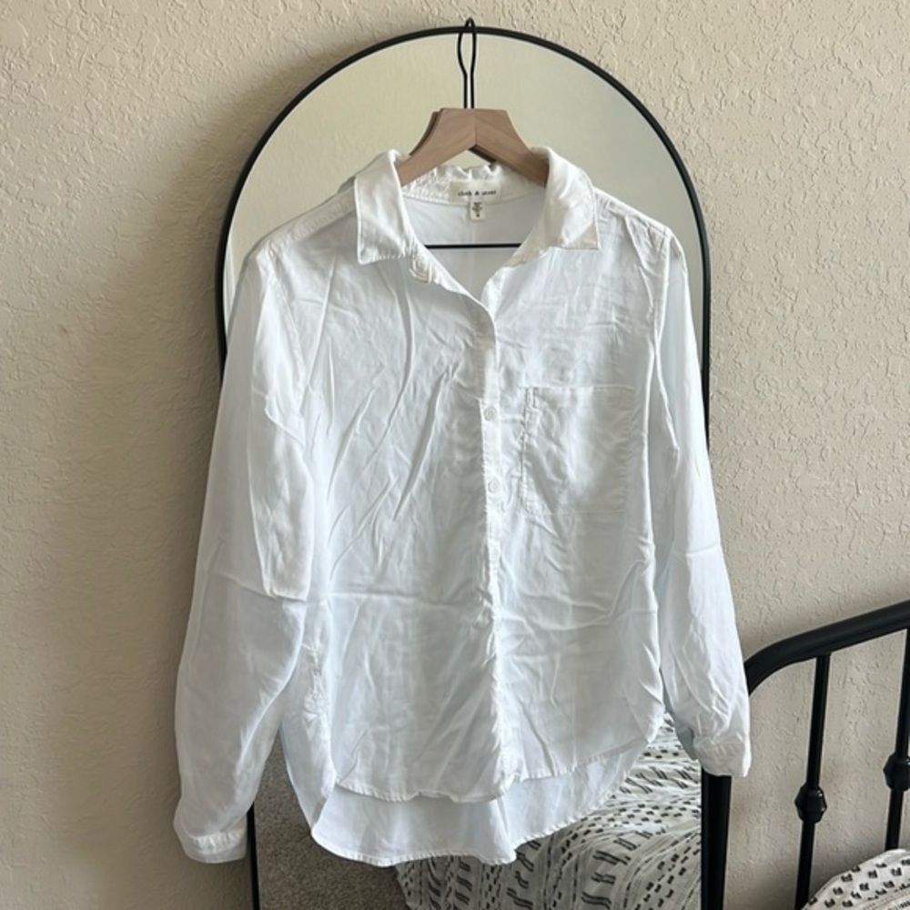 Cloth & Stone White Button Down Shirt